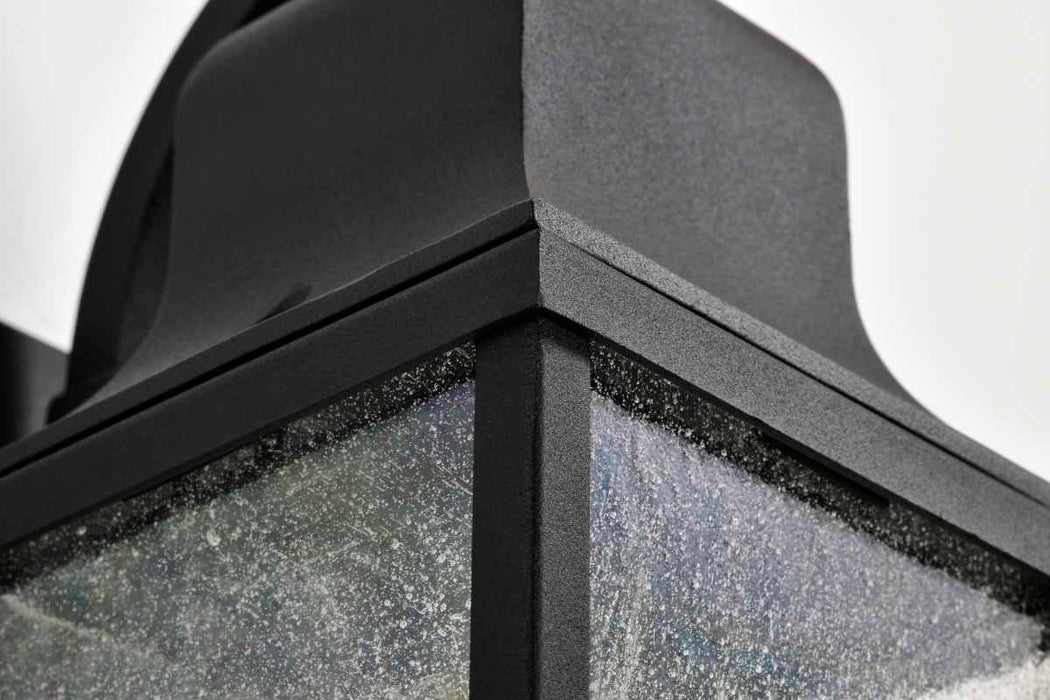 Wall Lantern Nuvo 60-8132 Lawrence - 1 Light Medium Wall Lantern - Matte Black with Clear Seeded Glass Nuvo