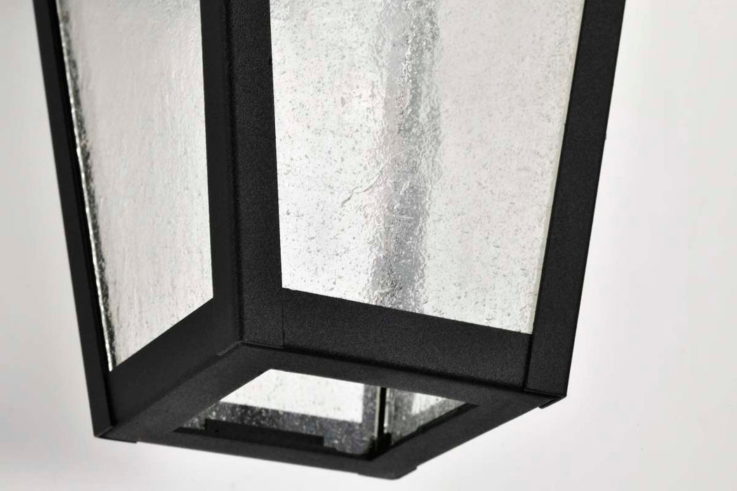 Wall Lantern Nuvo 60-8132 Lawrence - 1 Light Medium Wall Lantern - Matte Black with Clear Seeded Glass Nuvo