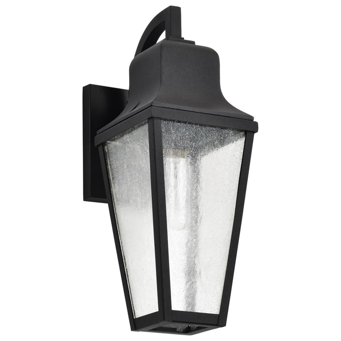 Wall Lantern Nuvo 60-8132 Lawrence - 1 Light Medium Wall Lantern - Matte Black with Clear Seeded Glass Nuvo