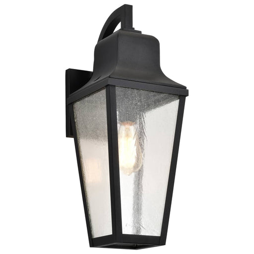 Wall Lantern Nuvo 60-8133 Lawrence - 1 Light Large Wall Lantern - Matte Black with Clear Seeded Glass Nuvo