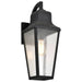 Wall Lantern Nuvo 60-8133 Lawrence - 1 Light Large Wall Lantern - Matte Black with Clear Seeded Glass Nuvo