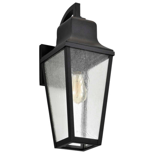 Wall Lantern Nuvo 60-8133 Lawrence - 1 Light Large Wall Lantern - Matte Black with Clear Seeded Glass Nuvo