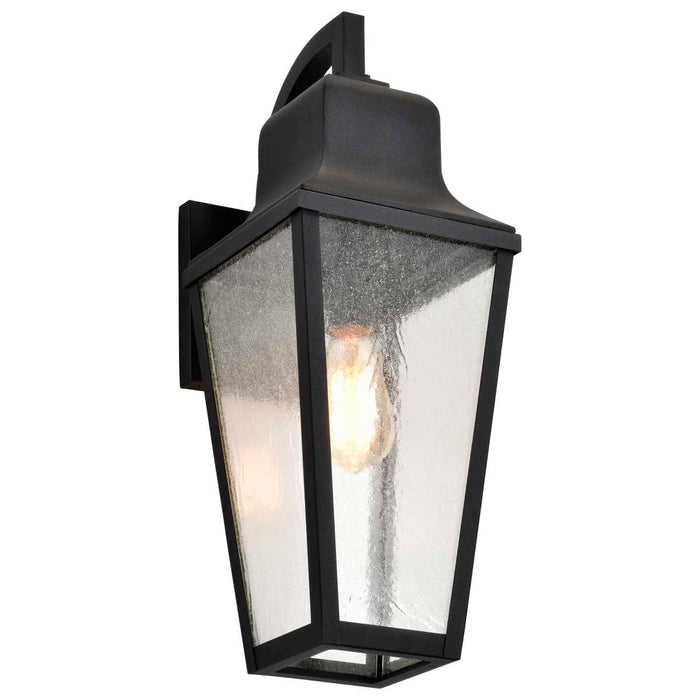 Wall Lantern Nuvo 60-8133 Lawrence - 1 Light Large Wall Lantern - Matte Black with Clear Seeded Glass Nuvo