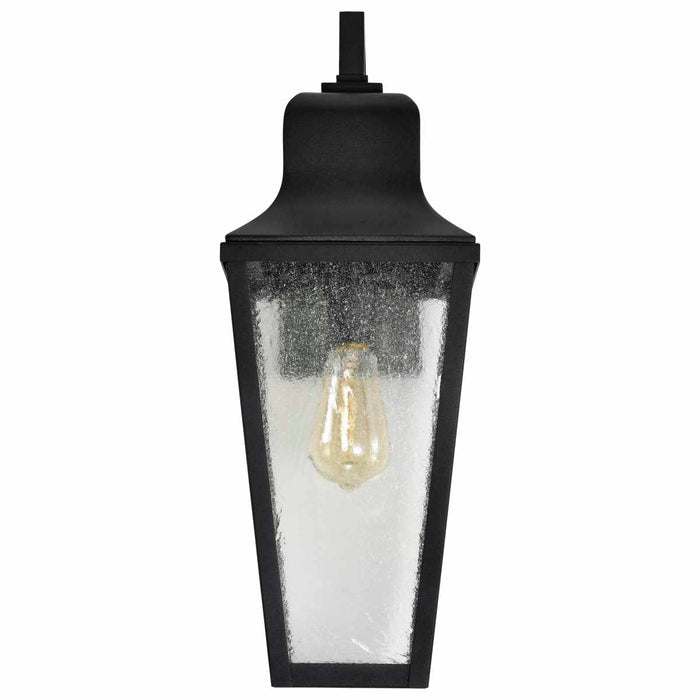 Wall Lantern Nuvo 60-8133 Lawrence - 1 Light Large Wall Lantern - Matte Black with Clear Seeded Glass Nuvo