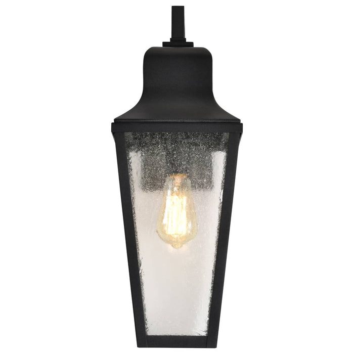 Wall Lantern Nuvo 60-8133 Lawrence - 1 Light Large Wall Lantern - Matte Black with Clear Seeded Glass Nuvo