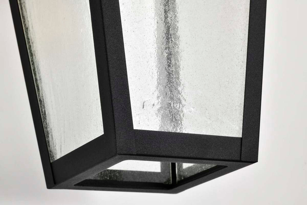 Wall Lantern Nuvo 60-8133 Lawrence - 1 Light Large Wall Lantern - Matte Black with Clear Seeded Glass Nuvo