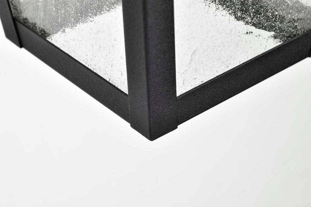Wall Lantern Nuvo 60-8133 Lawrence - 1 Light Large Wall Lantern - Matte Black with Clear Seeded Glass Nuvo