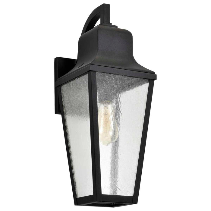 Wall Lantern Nuvo 60-8133 Lawrence - 1 Light Large Wall Lantern - Matte Black with Clear Seeded Glass Nuvo