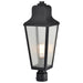 Post Top Nuvo 60-8134 Lawrence - 1 Light Post Top - Matte Black with Clear Seeded Glass Nuvo