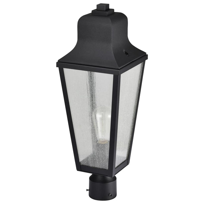 Post Top Nuvo 60-8134 Lawrence - 1 Light Post Top - Matte Black with Clear Seeded Glass Nuvo