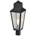 Post Top Nuvo 60-8134 Lawrence - 1 Light Post Top - Matte Black with Clear Seeded Glass Nuvo