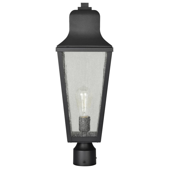 Post Top Nuvo 60-8134 Lawrence - 1 Light Post Top - Matte Black with Clear Seeded Glass Nuvo
