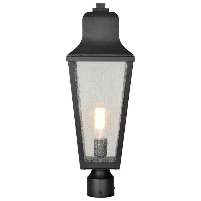 Post Top Nuvo 60-8134 Lawrence - 1 Light Post Top - Matte Black with Clear Seeded Glass Nuvo
