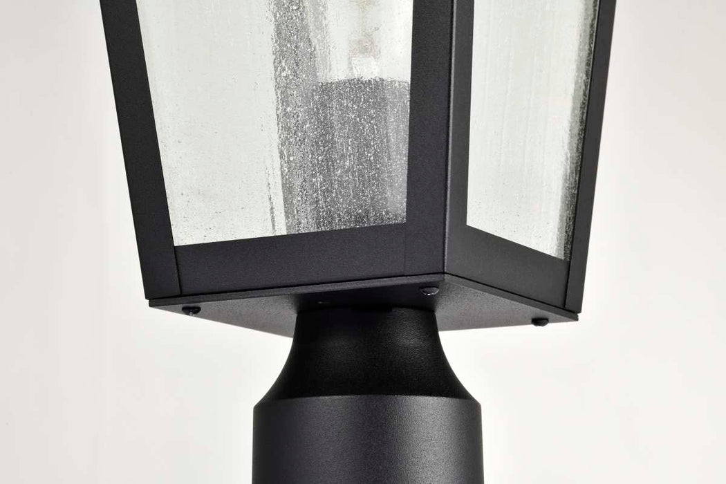 Post Top Nuvo 60-8134 Lawrence - 1 Light Post Top - Matte Black with Clear Seeded Glass Nuvo