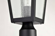 Post Top Nuvo 60-8134 Lawrence - 1 Light Post Top - Matte Black with Clear Seeded Glass Nuvo