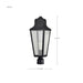 Post Top Nuvo 60-8134 Lawrence - 1 Light Post Top - Matte Black with Clear Seeded Glass Nuvo