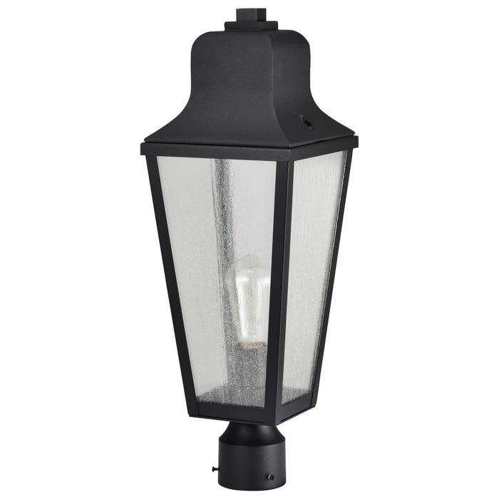 Post Top Nuvo 60-8134 Lawrence - 1 Light Post Top - Matte Black with Clear Seeded Glass Nuvo