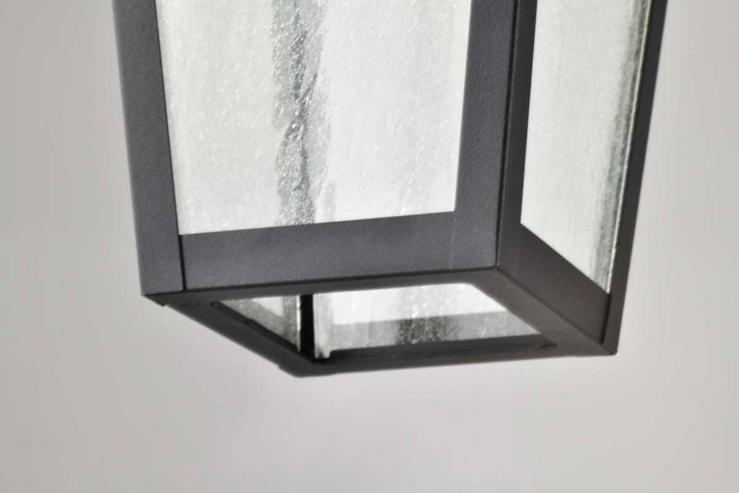 Hanging Lantern Nuvo 60-8135 Lawrence - 1 Light Hanging Lantern - Matte Black with Clear Seeded Glass Nuvo