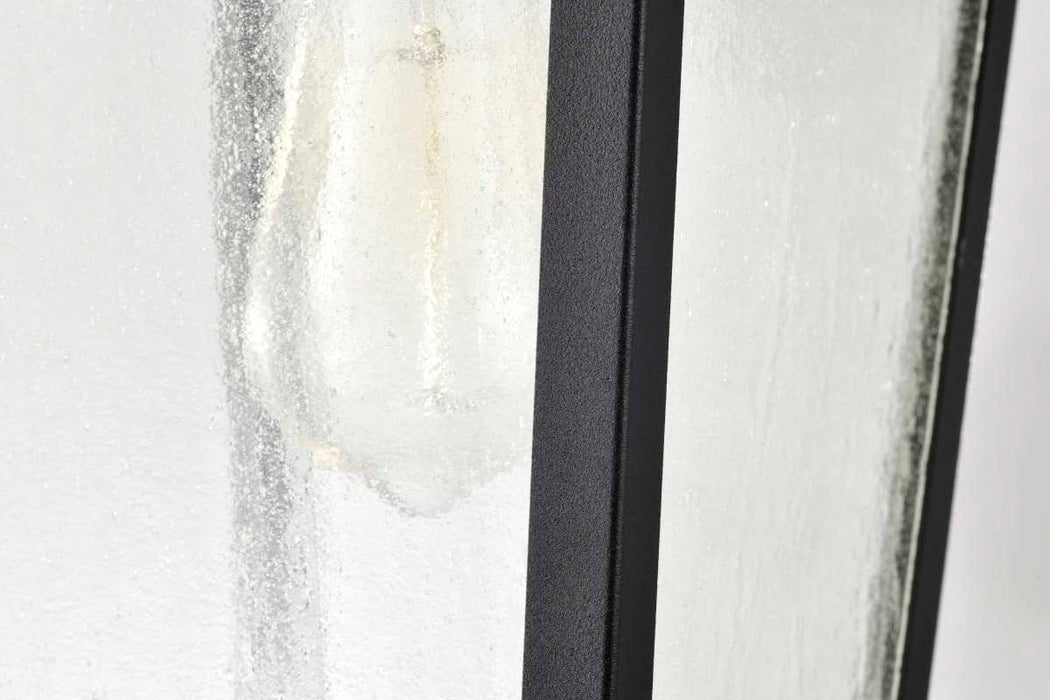 Hanging Lantern Nuvo 60-8135 Lawrence - 1 Light Hanging Lantern - Matte Black with Clear Seeded Glass Nuvo