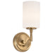 Vanity Nuvo 60-8201 Liam - 1 Light Vanity - Burnished Brass - White Opal Glass Nuvo