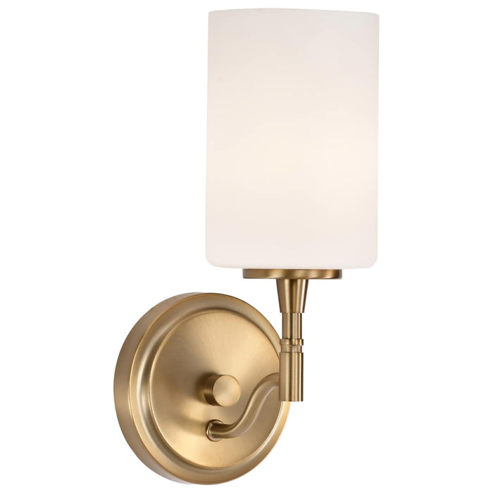 Vanity Nuvo 60-8201 Liam - 1 Light Vanity - Burnished Brass - White Opal Glass Nuvo