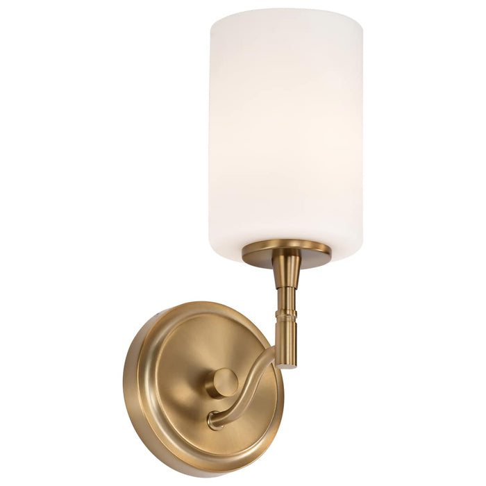 Vanity Nuvo 60-8201 Liam - 1 Light Vanity - Burnished Brass - White Opal Glass Nuvo