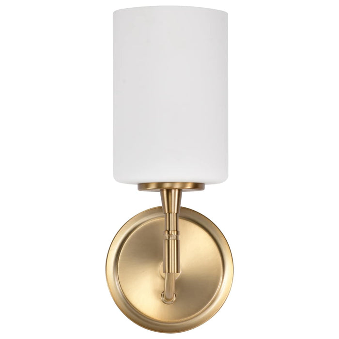 Vanity Nuvo 60-8201 Liam - 1 Light Vanity - Burnished Brass - White Opal Glass Nuvo