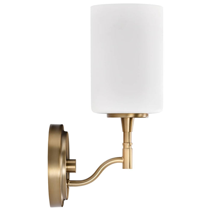 Vanity Nuvo 60-8201 Liam - 1 Light Vanity - Burnished Brass - White Opal Glass Nuvo