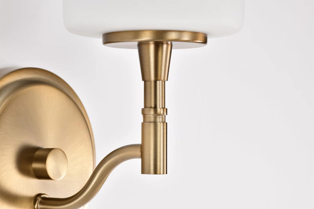 Vanity Nuvo 60-8201 Liam - 1 Light Vanity - Burnished Brass - White Opal Glass Nuvo