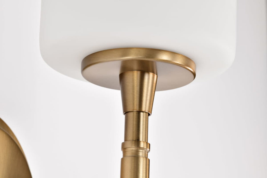 Vanity Nuvo 60-8201 Liam - 1 Light Vanity - Burnished Brass - White Opal Glass Nuvo