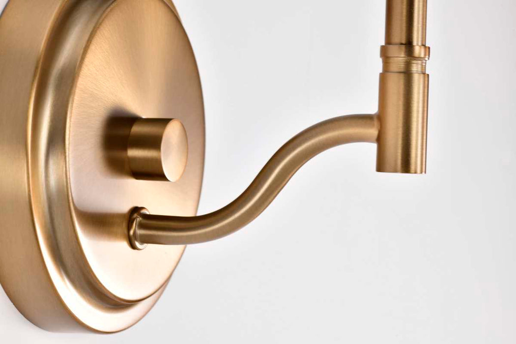 Vanity Nuvo 60-8201 Liam - 1 Light Vanity - Burnished Brass - White Opal Glass Nuvo