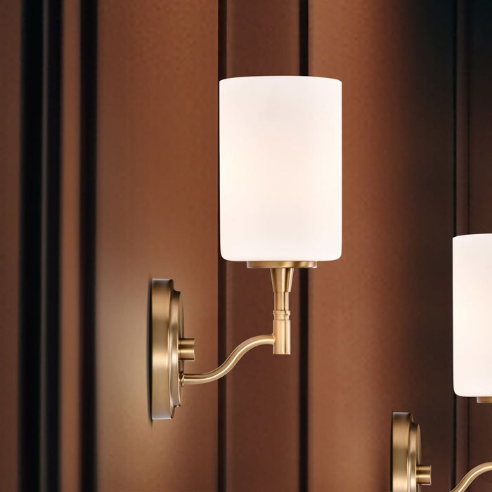 Vanity Nuvo 60-8201 Liam - 1 Light Vanity - Burnished Brass - White Opal Glass Nuvo