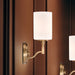 Vanity Nuvo 60-8201 Liam - 1 Light Vanity - Burnished Brass - White Opal Glass Nuvo