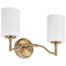 Vanity Nuvo 60-8202 Liam - 2 Light Vanity - Burnished Brass - White Opal Glass Nuvo
