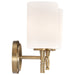 Vanity Nuvo 60-8202 Liam - 2 Light Vanity - Burnished Brass - White Opal Glass Nuvo