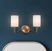 Vanity Nuvo 60-8202 Liam - 2 Light Vanity - Burnished Brass - White Opal Glass Nuvo