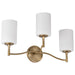 Vanity Nuvo 60-8203 Liam - 3 Light Vanity - Burnished Brass - White Opal Glass Nuvo