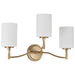 Vanity Nuvo 60-8203 Liam - 3 Light Vanity - Burnished Brass - White Opal Glass Nuvo