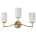 Vanity Nuvo 60-8203 Liam - 3 Light Vanity - Burnished Brass - White Opal Glass Nuvo