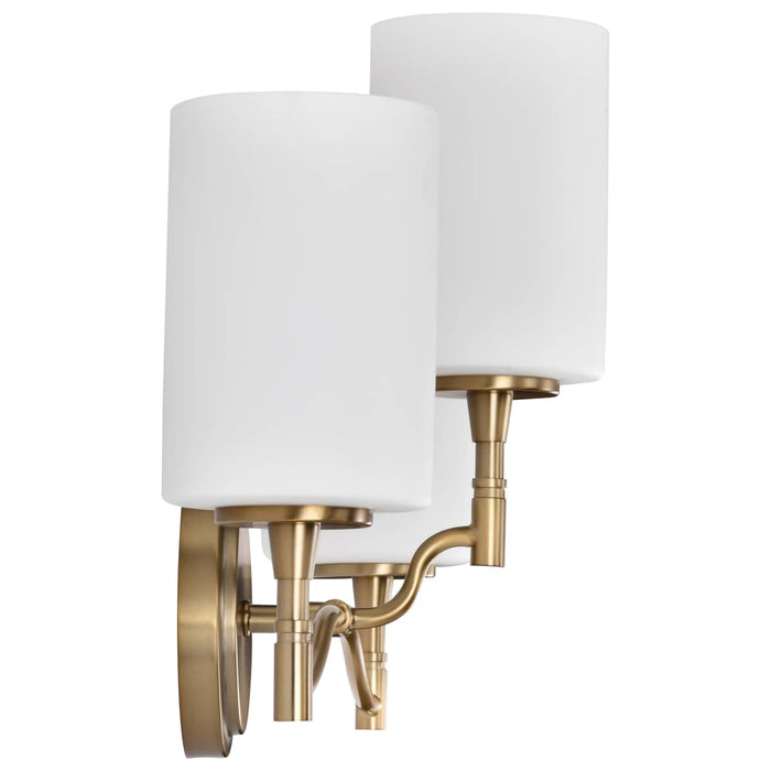 Vanity Nuvo 60-8203 Liam - 3 Light Vanity - Burnished Brass - White Opal Glass Nuvo
