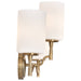 Vanity Nuvo 60-8203 Liam - 3 Light Vanity - Burnished Brass - White Opal Glass Nuvo