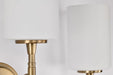 Vanity Nuvo 60-8203 Liam - 3 Light Vanity - Burnished Brass - White Opal Glass Nuvo