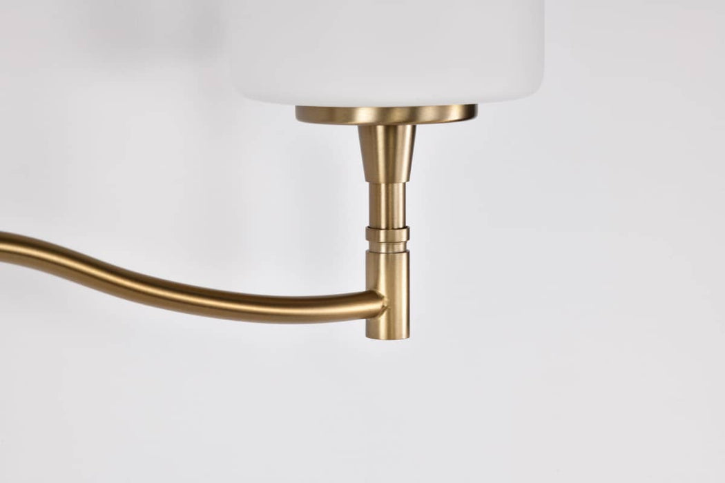 Vanity Nuvo 60-8203 Liam - 3 Light Vanity - Burnished Brass - White Opal Glass Nuvo