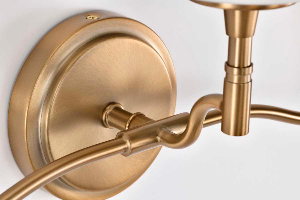 Vanity Nuvo 60-8203 Liam - 3 Light Vanity - Burnished Brass - White Opal Glass Nuvo