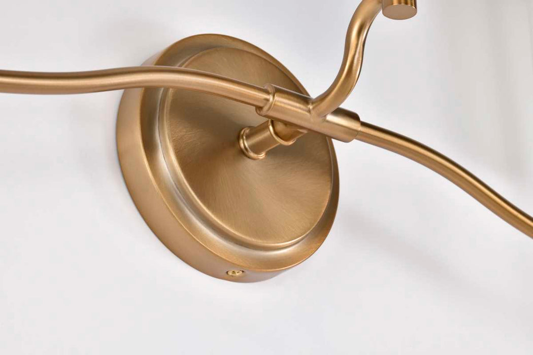 Vanity Nuvo 60-8203 Liam - 3 Light Vanity - Burnished Brass - White Opal Glass Nuvo