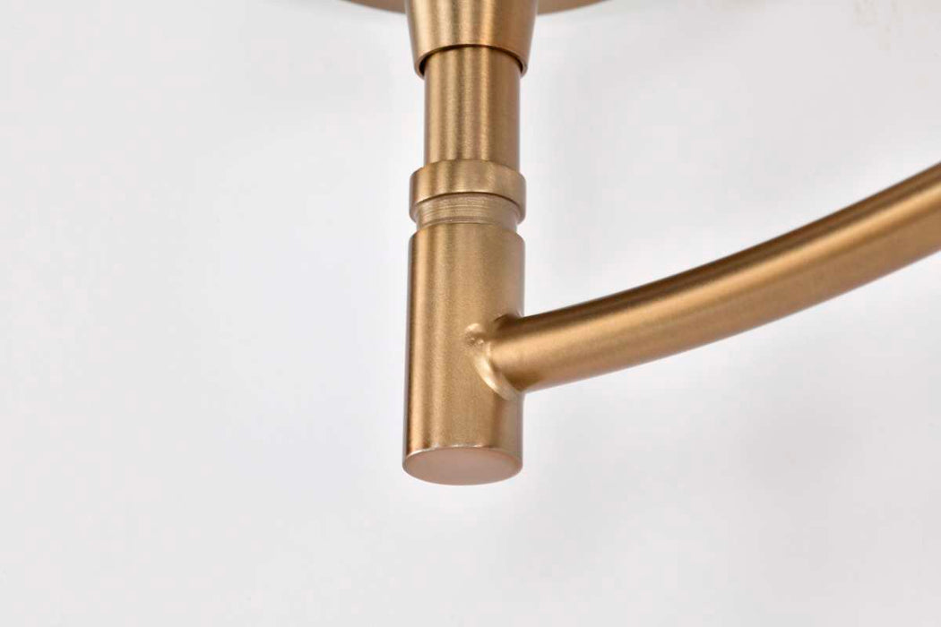 Vanity Nuvo 60-8203 Liam - 3 Light Vanity - Burnished Brass - White Opal Glass Nuvo
