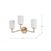 Vanity Nuvo 60-8203 Liam - 3 Light Vanity - Burnished Brass - White Opal Glass Nuvo