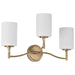 Vanity Nuvo 60-8203 Liam - 3 Light Vanity - Burnished Brass - White Opal Glass Nuvo