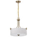 Pendant Nuvo 60-8204 Liam - 3 Light Pendant - Burnished Brass - White Opal Glass Nuvo