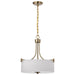 Pendant Nuvo 60-8204 Liam - 3 Light Pendant - Burnished Brass - White Opal Glass Nuvo